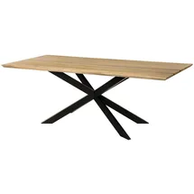 MASSIVMOEBEL24.DE Mango 180 x 76 x 90 cm natur lackiert/schwarz