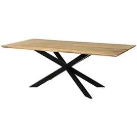 MASSIVMOEBEL24.DE Mango 180 x 76 x 90 cm natur lackiert/schwarz