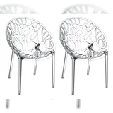 CLP Crystal Stapelstuhl 59 x 60 x 80 cm transperant 2 St.