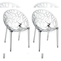 CLP Crystal Stapelstuhl 59 x 60 x 80 cm transperant 2 St.