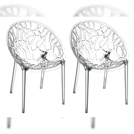 CLP Crystal Stapelstuhl 59 x 60 x 80 cm transperant 2 St.