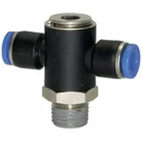 Riegler T-Steckverschraubung »Blaue Serie«, drehbar, R 1/8 außen, Ø4