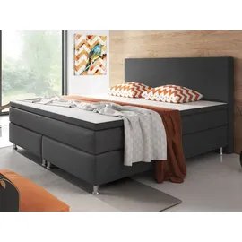 Inter Boxspringbett 180 x 200 cm anthrazit