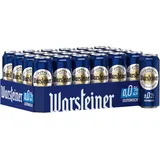 Warsteiner Pilsener Alkoholfrei 0,0%, Dosenbier EINWEG, Alkoholfreies isotonisches Pils Bier mit 0,0% Alc., (24 x 0.5 l)