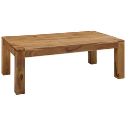 KADIMA DESIGN Rustikaler Couchtisch NAKO: Akazienholz, quadratisch, handgefertigt, pflegeleicht.