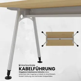 bümö Schreibtisch Eiche Braun