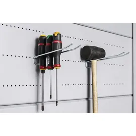 Telluria Lochblech mit Haken für Gerätehäuser 2121/2721 Grau
