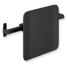 Hewi System 900 Rückenstütze 900.51.90460CV Edelstahl pulverbeschichtet schwarz matt, Polyamid matt schwarz, Anbindung matt geschliffen