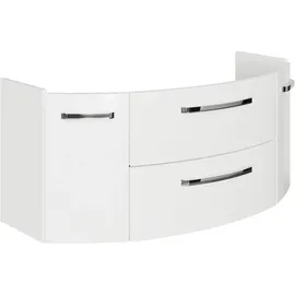 Pelipal Waschtischunterschrank 2 Schubladen 116,3 x 49,2 x 46 cm Weiß Hochglanz