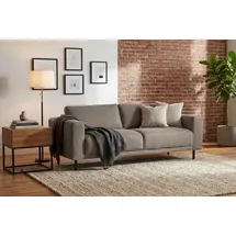 Home Affaire 3-Sitzer HOME AFFAIRE "Sveeva, B.214 cm, schwarze Metallfüße", braun, B:214cm H:78cm T:90cm, 100% PES, Sofas, langlebiger Webstoff, mit Wellenunterfederung, viele Farben