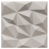 DECCART | 3D-Wandpaneele Kaschmir | Dekorative Deckenpaneele aus Polystyrol | 50 cm x 50 cm | 0,25 m2 | Moderner geometrischer Stil - Beige
