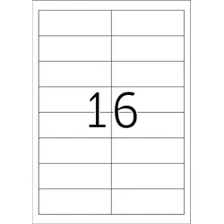 TopStick Universal-Etiketten Papier weiß selbstklebend 96,5x33,9mm 100 Blatt=1600 Etiketten Packung mit 10 Stück