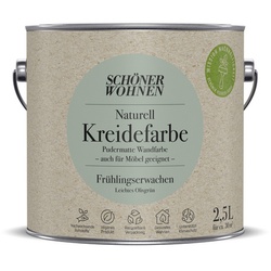 SCHÖNER WOHNEN FARBE Innenfarbe »Naturell Kreidefarbe«, Frühlingserwachen, matt, 2,5 l - gruen