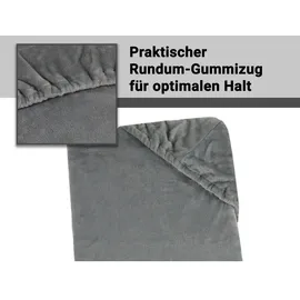 MONT CHALET Spannbettlaken Mikrofaser 140 x 200 cm grau