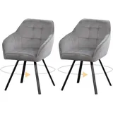 2x Esszimmerstuhl Alexander Stuhl Küchenstuhl mit Armlehne drehbar