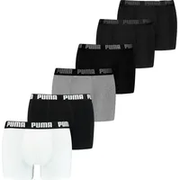 Puma Boxershort 6er Pack in Schwarz/Weiß/Grau | Gr. XXL,