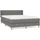 vidaXL Boxspringbett mit Matratze Dunkelgrau 140x200 cm Stoff