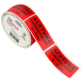 Avery Zweckform 200 AVERY Zweckform Warnetiketten rot »ACHTUNG SCHWERES PAKET 10-20 kg!« 100,0 x 50,0 mm