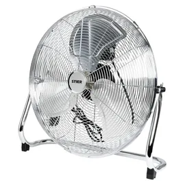 Stier 50 cm Bodenventilator Metall-Optik