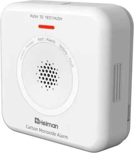 HEIMAN CO- und Kohlenmonoxid-Detektor mit Funknetzwerk, 10-Jahres-Sensor, Batterien ersetztbar, 85 dB, tragbar, batteriebetrieben, für Zuhause (1)