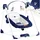 Kidiz KIDIZ® Babywippe Babyschaukel mit 5 Geschwindigkeitseinstellungen zusammenklappbarer Baby Wippe Schaukel Babyhochstuhl mit Spielbogen Spielzeugen 5 beruhigende Naturgeräusche neugeborene