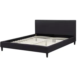 Beliani Bettrahmenbezug Fitou 160 x 200 cm Schwarz