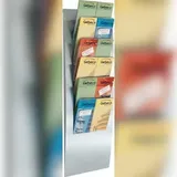 Kerkmann Wandprospekthalter Vario alu DIN A4 6 Fächern 31,0 x 10,0 x 102,0 cm, 1 St.