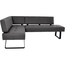 K+W Komfort & Wohnen Eckbank K+W KOMFORT & WOHNEN "Spider II", grau (mocca 78, schwarz), B:165cm H:88cm T:227cm, Sitzbänke, Eckbank, Sitzsteppung, bequem durch Sandwichbauweise, 2 Stellmaße