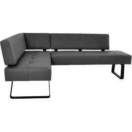 K+W Komfort & Wohnen Eckbank K+W KOMFORT & WOHNEN "Spider II", grau (mocca 78, schwarz), B:165cm H:88cm T:227cm, Sitzbänke, Eckbank, Sitzsteppung, bequem durch Sandwichbauweise, 2 Stellmaße