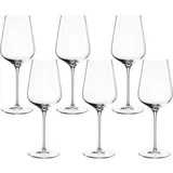 LEONARDO BRUNELLI Weißweingläser 6er Set, spülmaschinenfeste Weißwein-Gläser, besonders stoßfestes Weingläser-Set, italienischer Stil, 470 ml, 066409