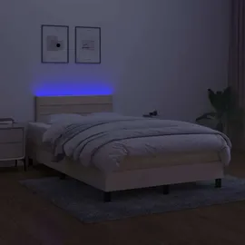 vidaXL Boxspringbett 120 x 200 cm Creme