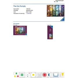 Ravensburger 12001422 Puzzle 7000 Teile Die sechs Portale