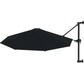 furnicato Wandschirm Ø 300 cm Schwarz