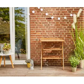 Siena Garden Caruna Tablett Tisch 45 x 70 x 91 cm braun klappbar