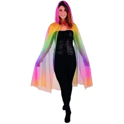 Transparenter Regenbogen-Umhang