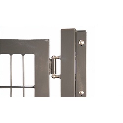 Zaunanschlussset für Doppelstabmatten - 80 cm - grün (RAL 6005) - Anschlussleisten für Zaunmatten an Mauern / Tore / Pfosten
