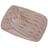 Frentree Stirnband Gefüttertes Warmes Damen Stirnband, Twist Desgin Haarband mit weichem Fleece Innenfutter, Mädchen Ohrenschützer Strick Schleife rosa