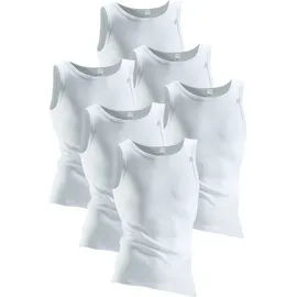 CLIPPER Unterhemd 6 Stk., in Doppelripp-Qualität Gr. 6 - 6 Stk., weiß, , 552481-6 6 Stk.