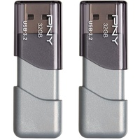 PNY Turbo Attaché 3 USB 3.2 Flash-Laufwerk, 32 GB, 2 Stück