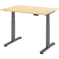 Bümö Schreibtisch, Ahorn, Graphit, Nachbildung,Ahorn, Rechteckig, 120x72x80 cm, FSC