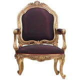 Xlmoebel Sessel Sitzmöbel Barock Rokoko Textil 1-Sitzer Stuhl Thron Polster Sessel (Sessel), Hergestellt in Europa lila