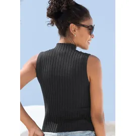 LASCANA Stricktop Damen schwarz Gr.36/38
