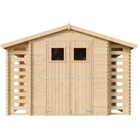 TIMBELA Gartenhaus 3,28 x 2,06 m Beige