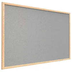 Allboards Hellgrau Pinnwand mit Holz Rahmen 90x60cm Korktafel Korkwand Pinnwand Kork Hellgrau Oberfläche