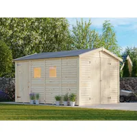Palmako Gerätehaus Dan 273 x 370 cm Lackiert Dunkelgrau