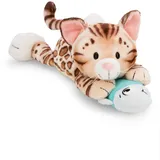 NICI Kuscheltier Katze Bengal mit Fisch 30 cm Braun