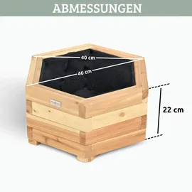 deluke Pflanzkasten 46 x 22 x 46 cm Braun