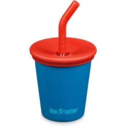 Kinderbecher Kid Steel Cup Strohhalm Trink Becher Edelstahl 296 ml EINHEITSGRÖSSE