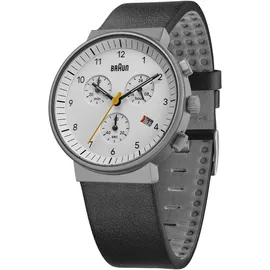 Braun Klassischer Quarz-Chronograph Weißes Zifferblatt Leder 40 mm BN0035BWHBKG
