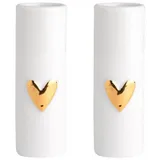 räder Minivasen Herz 2er Set, Gold